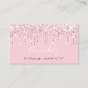 Professionell Makeup Artist Modern Rosa Drives VIP Visitkort
