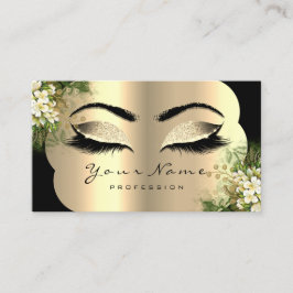 Professionell Makeup Artist Möte Blommigt Visitkort