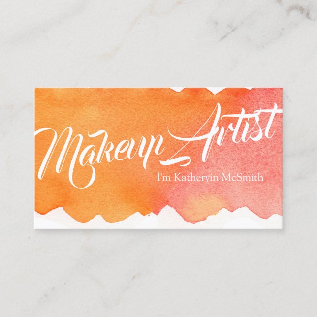 Professionell Makeup Artist MUA Makeup Artist Visitkort (Framsida)