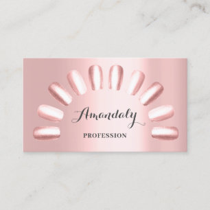 Professionell Makeup Artist Nagel Manical Rosa VIP Visitkort