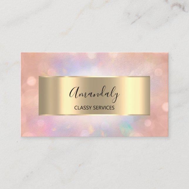 Professionell Makeup Artist Nagel Ro Holograph Visitkort (Framsida)
