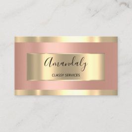 Professionell Makeup Artist Ro Guld Lash Visitkort