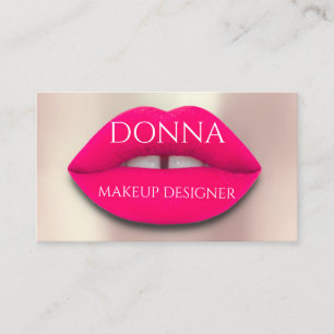 Professionell Makeup Artist Ro Lip Rosa QR-kod Visitkort