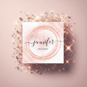 Professionell Makeup Artist Ro White Powder Logoty Fyrkantigt Visitkort