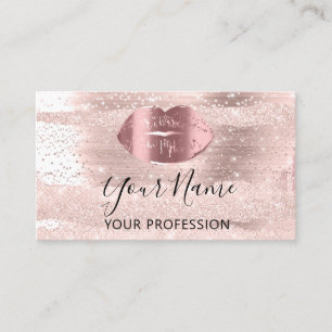 Professionell Makeup Artist Silver Kiss Läppar  Visitkort