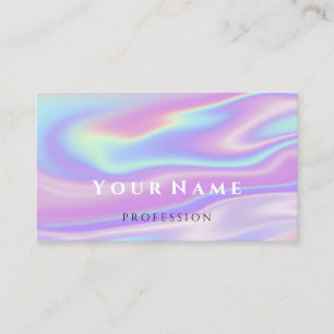 Professionell Makeup Artist Unicorn Holograph Visitkort