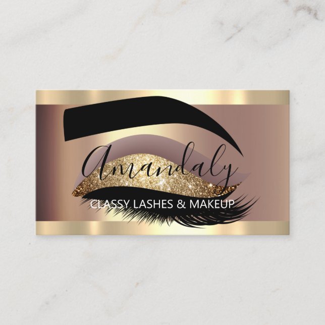 Professionell Makeup Artist Waxing Lash Extension Visitkort (Framsida)