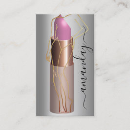 Professionell Makeup Body Lipstick QR-kod Grått Visitkort