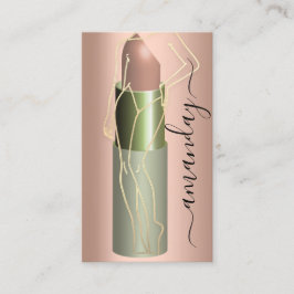 Professionell Makeup Body Lipstick QR-kod RoseGold Visitkort