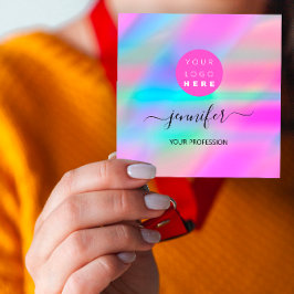 Professionell Makeup Boutique-Logotyp QR-kod Konst Fyrkantigt Visitkort
