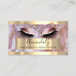 Professionell Makeup Eyelash Extension Marble QR Visitkort