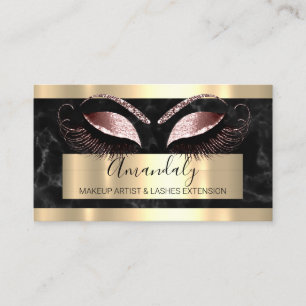 Professionell Makeup Eyelash Extension Marble Ro Visitkort