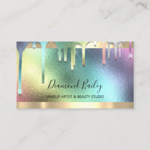 Professionell Makeup Eyelash Holograph Nagel Hair Visitkort
