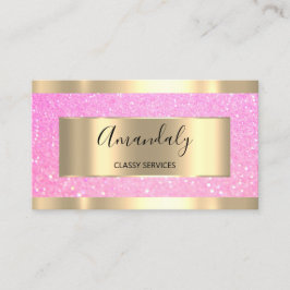 Professionell Makeup Holograph Guld Glitter Ro Visitkort