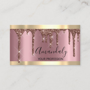 Professionell Makeup-konstnärer stänger Ro Guld Visitkort