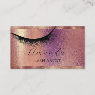 Professionell Makeup Lash Artist Esthetician Glitt Visitkort