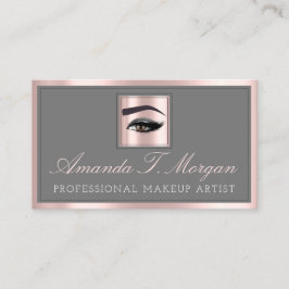 Professionell Makeup Lash Extension Brows Grått Ro Visitkort