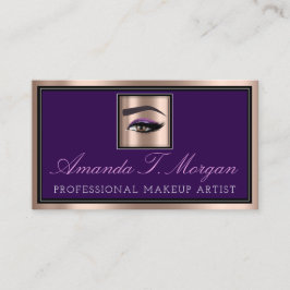 Professionell Makeup Lash Extension Ro Lila Visitkort