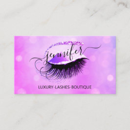 Professionell Makeup Lash QR Code Öga Rosa Glitter Visitkort