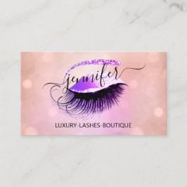 Professionell Makeup Lash QR Code Rosa Logotyp Lil Visitkort