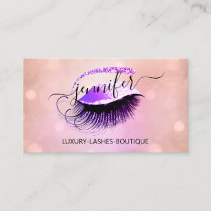 Professionell Makeup - Lila för QR-kod för Rosa Visitkort