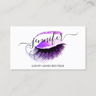 Professionell Makeup-Logotyp för QR-kod, Lila av Visitkort