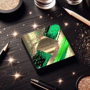 Professionell Makeup Logotyp Tropik Body SPA Hälsa Fyrkantigt Visitkort