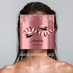 Professionell Makeup Nagel Manicuf Möte Ro Fyrkantigt Visitkort