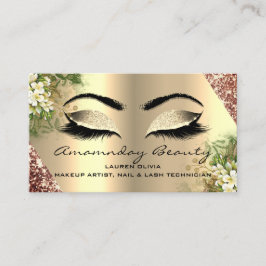Professionell Makeup Nagel Möte Blommigten Ro Visitkort