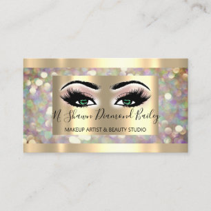 Professionell Makeup-streck Brows Holograf Guld Visitkort