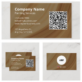 Professionell Målare QR-kod Visitkort