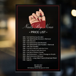 Professionell Manikyrist Nagelsalong Service Pris Poster