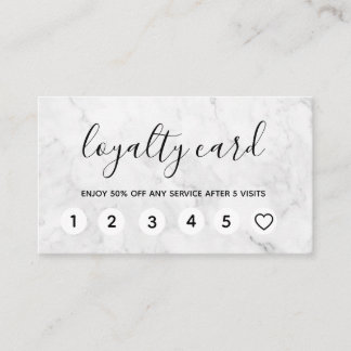 Professionell Marble Modern Loyalty Cards Visitkort