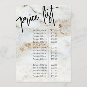 Professionell Marble Nail Salon Pris List-meny Meny