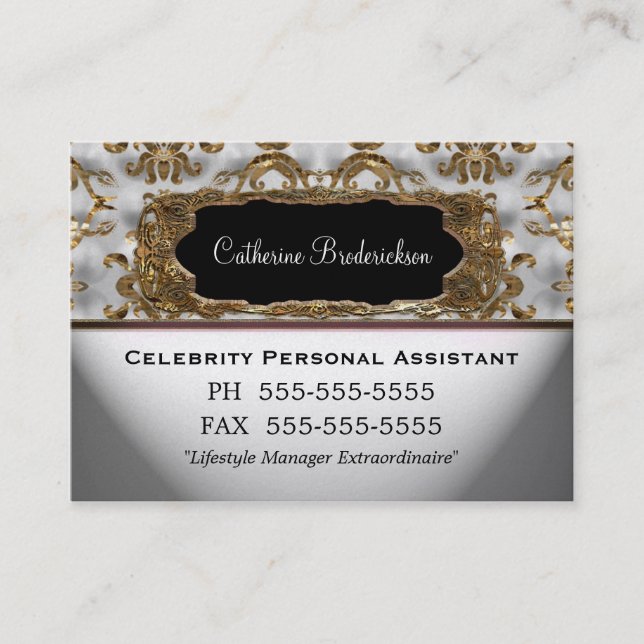 Professionell Marcee för personlig assistent Visitkort (Framsida)