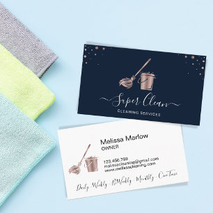 Professionell marinen Ro Guld House Städning Maid Visitkort