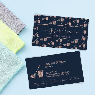 Professionell marinen Ro Guld House Städning Maid Visitkort