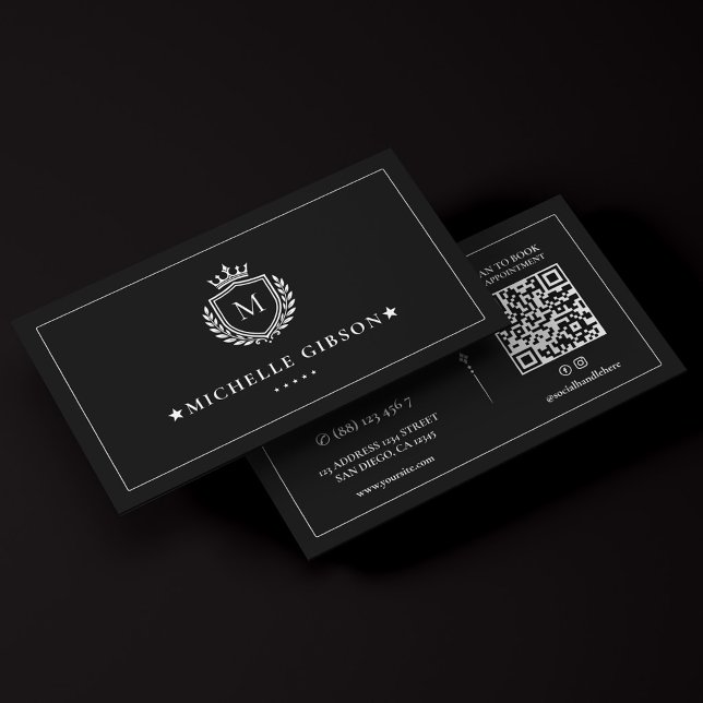 Professionell marknadsföring Lyx Kronkrona ram Visitkort (Professional Marketing Luxury Crown Crest Frame Business Card
)