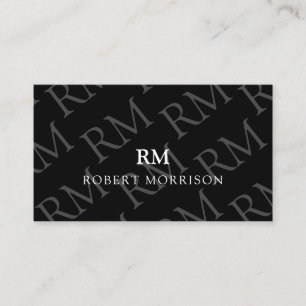 Professionell Masculine Elegant Minimalist Monogra Visitkort