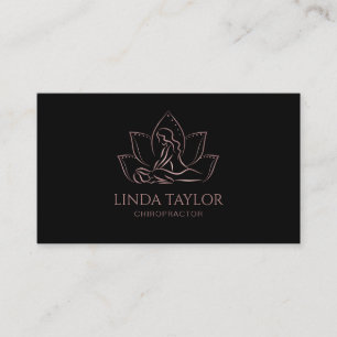 Professionell Massage Therapist Lotus CHIROPRACTOR Visitkort