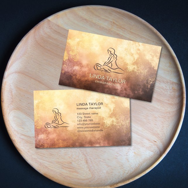 Professionell Massage Therapist Lotus CHIROPRACTOR Visitkort (Skapare uppladdad)