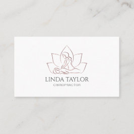Professionell Massage Therapist Lotus CHIROPRACTOR Visitkort