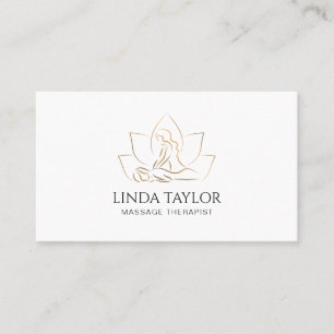 Professionell Massage Therapist Lotus Spa Medical Visitkort