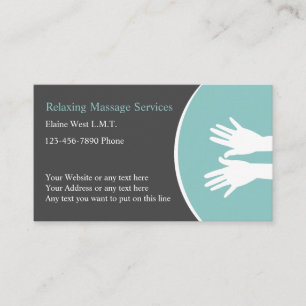 Professionell massagebehandling visitkort