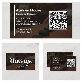 Professionell - massagebehandlingsmalldesign visitkort
