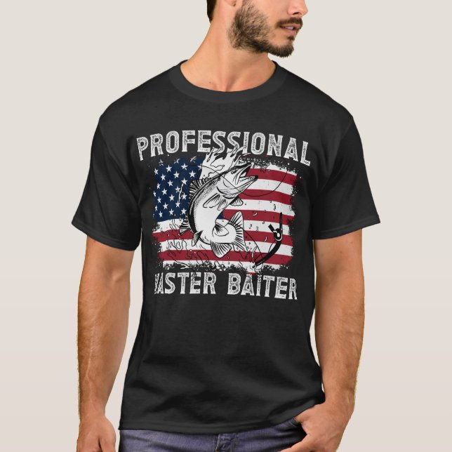 Professionell Master Baiter Funny Fishing Manar T Shirt (Framsida)