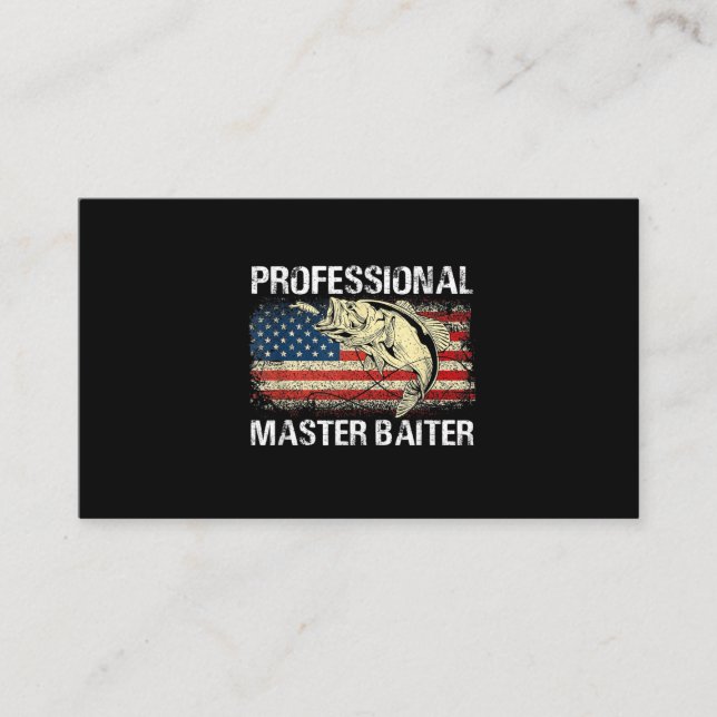 Professionell Master Baiter Retro American Flagga Visitkort (Framsida)