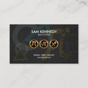 Professionell Math Symbols ikoner Math Tutor Visitkort