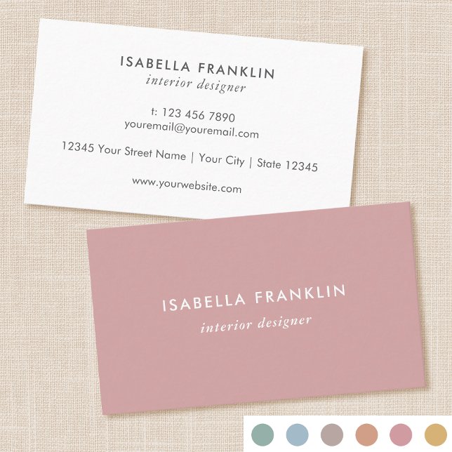 Professionell med enkel Chic minimalistisk dammsug Visitkort (Skapare uppladdad)