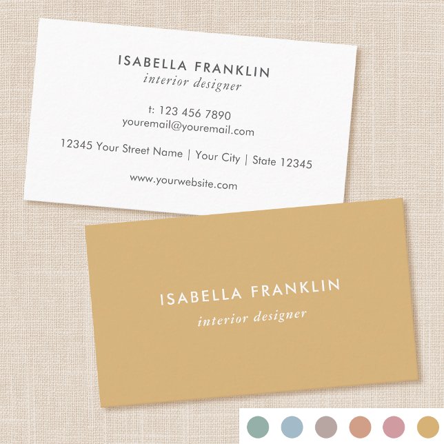 Professionell med enkel Chic minimalistisk Guld Visitkort (Skapare uppladdad)